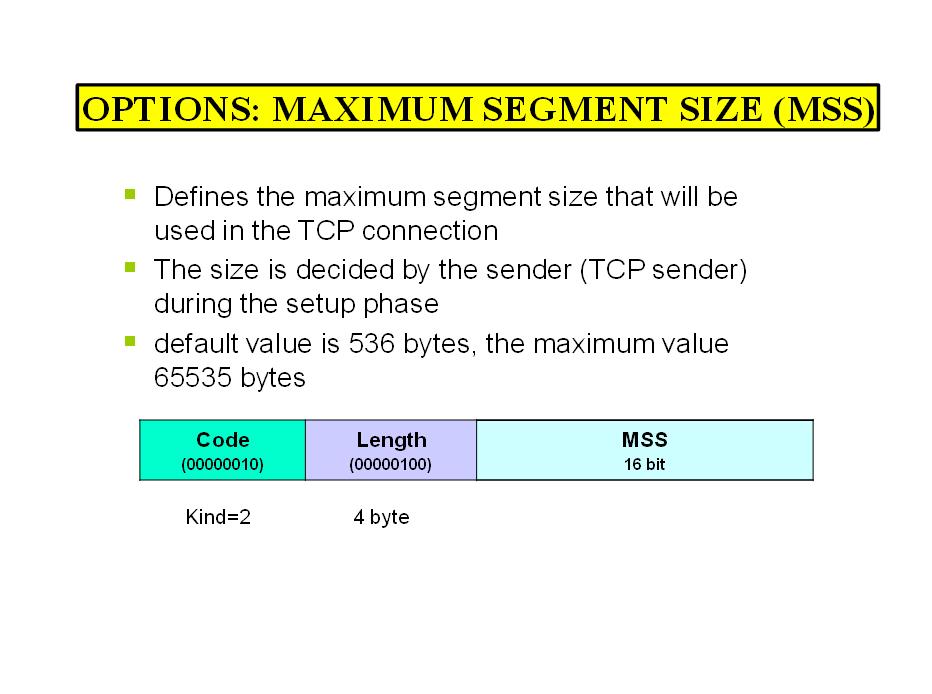 Maximum segment size