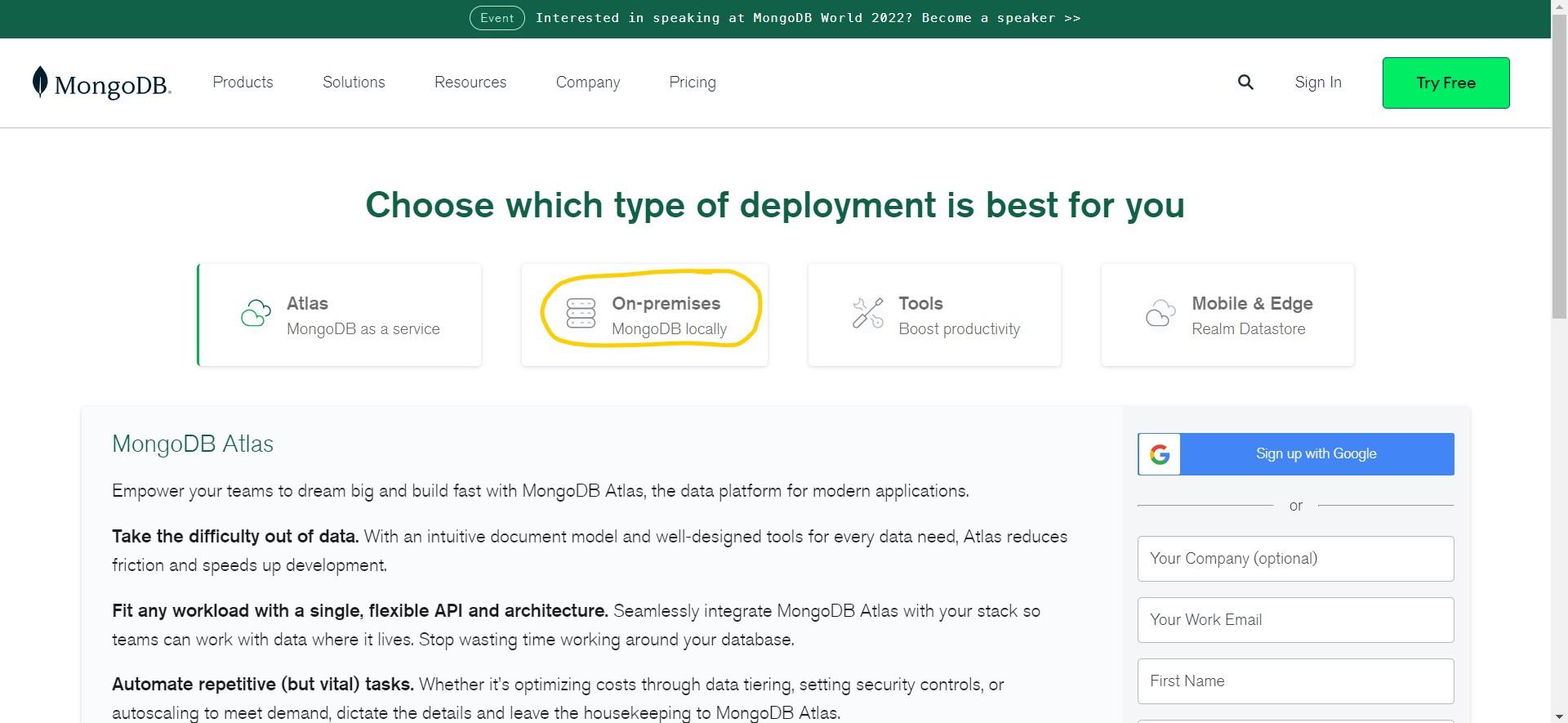 Installazione MongoDb
